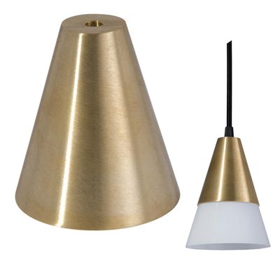 B&P Lamp Modern Brass Conical Shade Holder