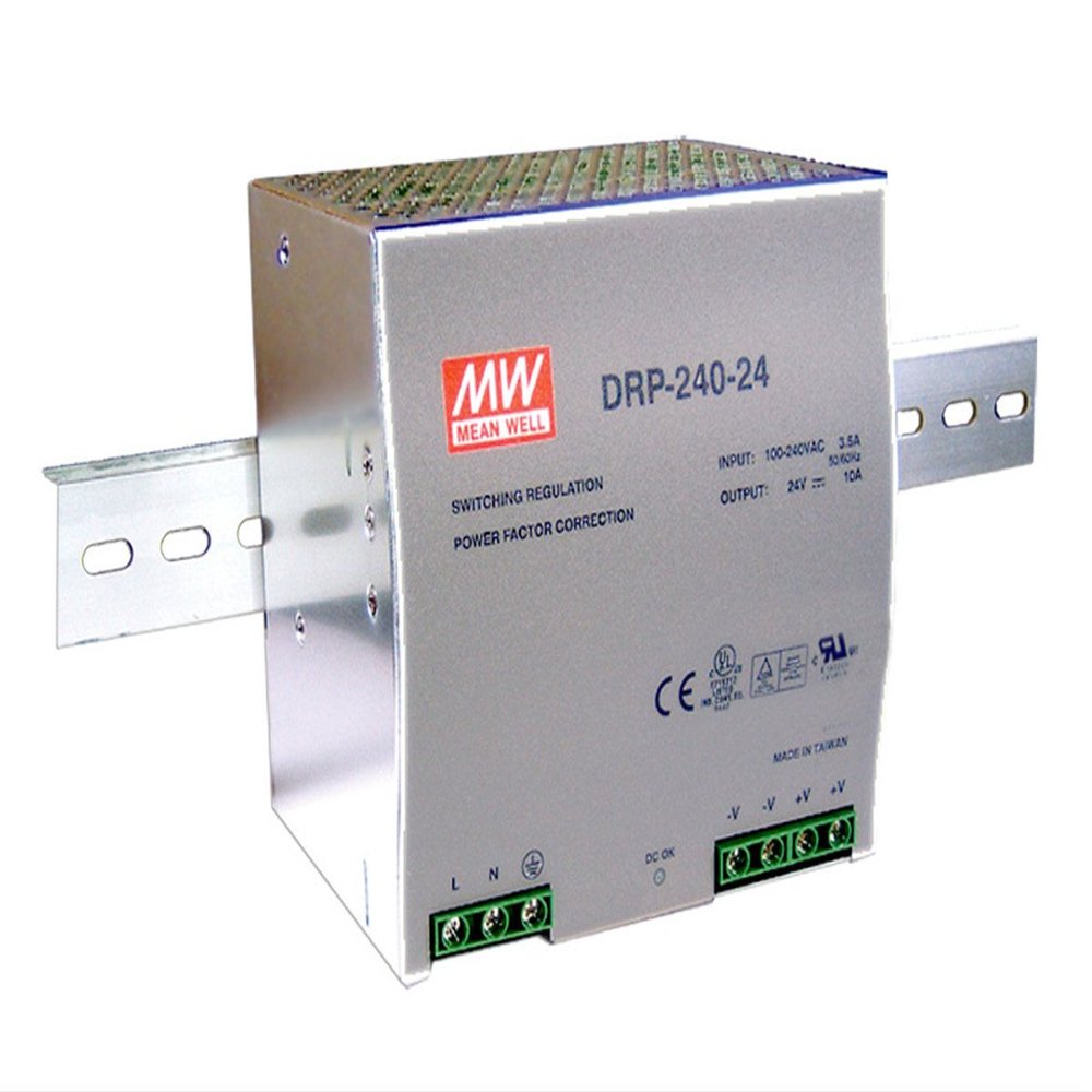 MW Mean Well DRP-240-24 24V 10A 240W Single Output Industrial DIN Rail Power Supply