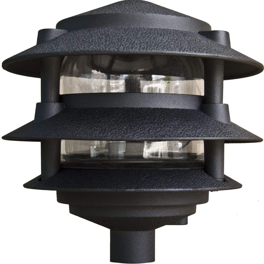 Dabmar Lighting D5000-B Pagoda Fixture 3 Tier Incand 120V Light, Black Finish