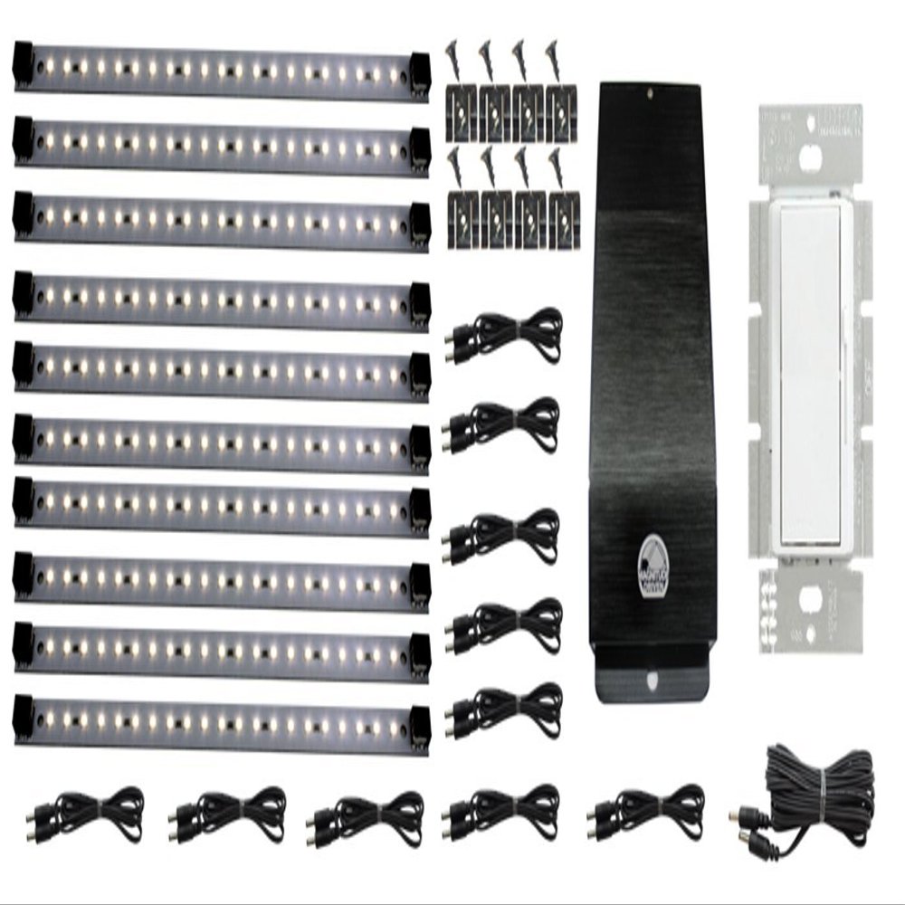 Inspired LED 12V Hardwire Kitchen Light Kit - Dimmable LED System, Pure White 4000K, 40W Transformer, Under Cabinet Lighting