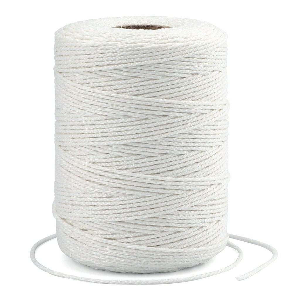 G2PLUS White Cotton String 2mm, 656 Feet 12Ply Natural Cotton Bakers Twine