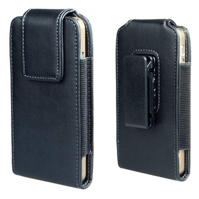 iphone 6s 4.7 Inch Holster Case, Gcepls Premium Leather Pouch Sleeve Carrying Case with Belt Clip Holster for iphone 6s, Samsung Galaxy S7, iPhone 7 (Vertical Black)