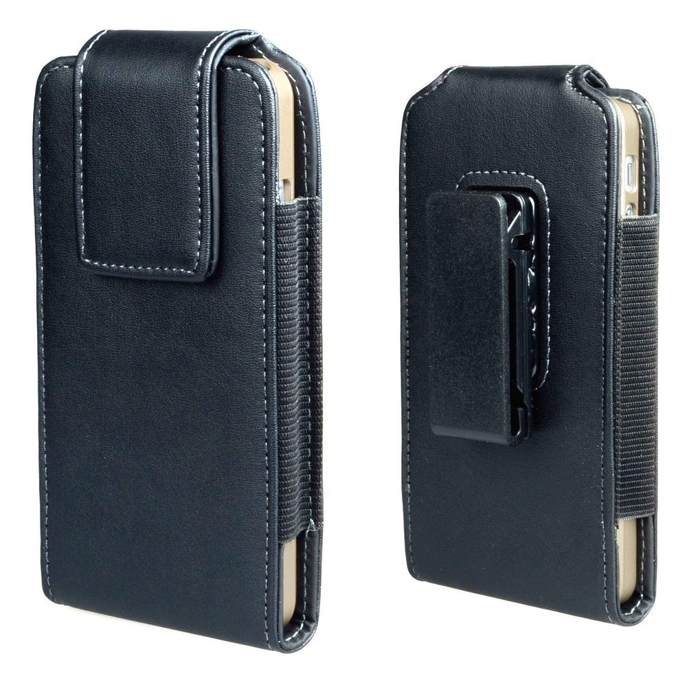 iphone 6s 4.7 Inch Holster Case, Gcepls Premium Leather Pouch Sleeve Carrying Case with Belt Clip Holster for iphone 6s, Samsung Galaxy S7, iPhone 7 (Vertical Black)
