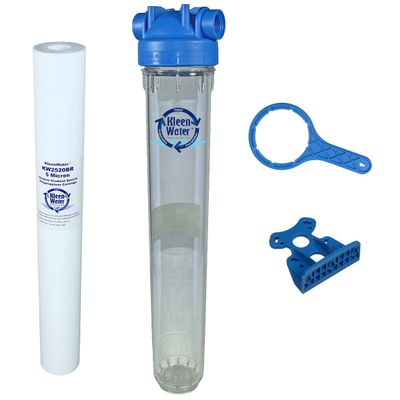 KleenWater KW2520HT Premier Whole House Sediment Water Filter Ideal Protection from City Hydrant Flushing