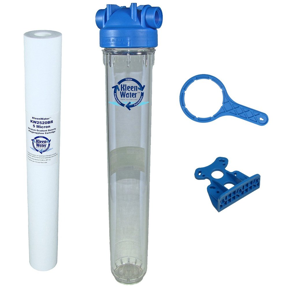KleenWater KW2520HT Premier Whole House Sediment Water Filter Ideal Protection from City Hydrant Flushing