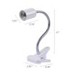 Superdream US Plug Flexible Aluminium Wire Neck with On/Off Switch for E26/E27 Socket Desk Lamp Clip Holder view 4