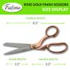 SZCO Supplies 8.5 Fatima Heavy-Duty Fabric Tailor Scissors with Rose Gold Finished Handle (107713-RG) view 3
