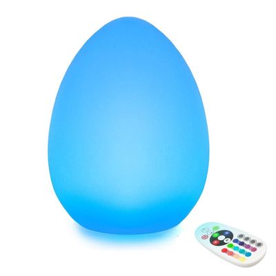 WONFAST Egg Shape Color LED Mood Lamp, Rechargeable Dimmable Night Light with Remote Control 16 Dimmable Colors 4 Effects for Kids and Adults,Ambient Decorative Party Lighting(14x19cm)