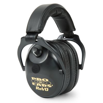 Pro Ears ReVO Electronic Earmuffs, Child-Sized Hearing Protection Muff, NRR 25, Dual Circuit Boards, Exclusive DLSC Technology, Pro Form Leather Seals, Made in USA, Black
