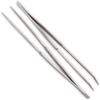 Jewel Tool 10 Inch Stainless Steel Pointed Tip Tweezers | Straight and Slanted With Plastic Protector On Tip | Smooth Jaws No Teeth | Great For Professional Jeweler, Hobbyist, or DIY view 1