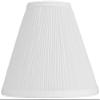 White Mushroom Pleated Large Lamp Shade 6" Top x 14" Bottom x 8" Slant (Spider) Replacement with Harp and Finial - Springcrest view 1