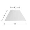 White Mushroom Pleated Large Lamp Shade 6" Top x 14" Bottom x 8" Slant (Spider) Replacement with Harp and Finial - Springcrest view 4