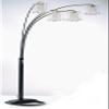 Square Arc Floor Lamp with 4 Crystal-Like Shades - Black Bulbs are not Included view 1