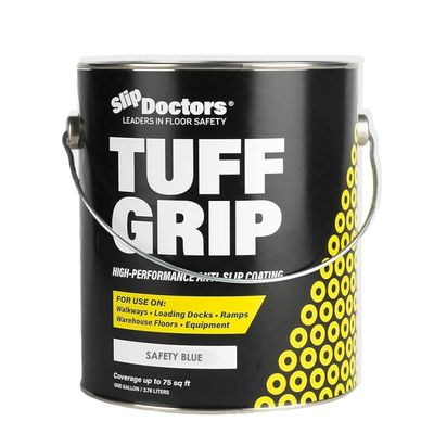 Tuff Grip Anti-Slip Paint for Ramps, Floors, Decks & Stairs Durable Non-Skid Coating for Enhanced Traction (Safety Blue)