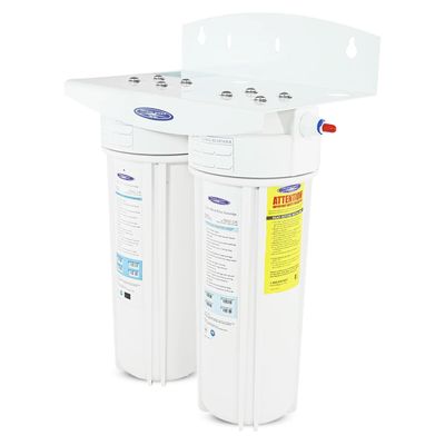 Crystal Quest Under Sink Water Filtration System 1500-2000 Gallon Capacity Advanced Under Counter Water Filter for Kitchen & Drinking Water Purifier Removes Chlorine, Sediment, Easy Install