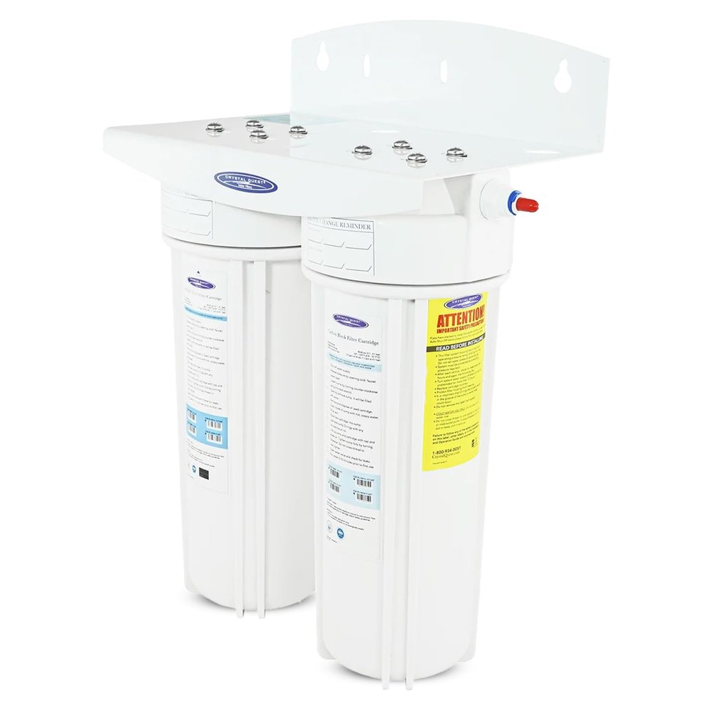Crystal Quest Under Sink Water Filtration System 1500-2000 Gallon Capacity Advanced Under Counter Water Filter for Kitchen & Drinking Water Purifier Removes Chlorine, Sediment, Easy Install