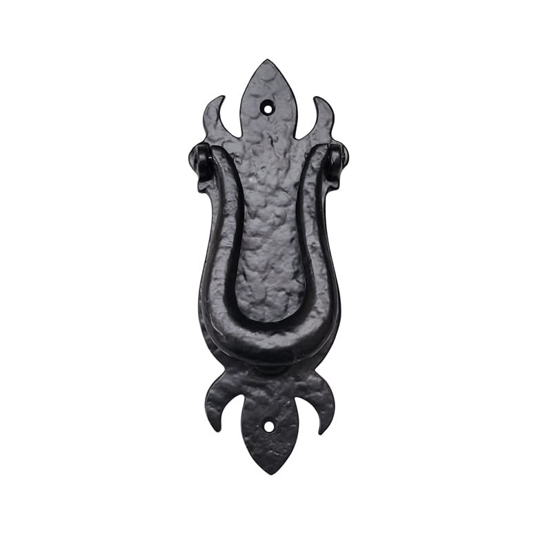 Adonai Hardware "Alammelech Antique Cast Iron Door Knocker - Black Powder Coated