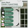 Renovators Supply Manufacturing - Heavy-Duty Black Wrought Iron Shutter Lift Off Pintle Hinges Colonial Pin Reversible for Doors, Window and Shutters with Hardware 6 1/2 Inches, Pack of 2 Pairs view 4