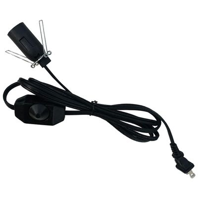 Hypnotic Gems Gallery: Premium UL Listed Cord w/Dimmer Switch for Salt Lamps, Pumpkins, Christmas Villages, and More