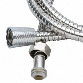 1.3m Flexible Stainless Steel Chrome Shower Head Bathroom Water Hose