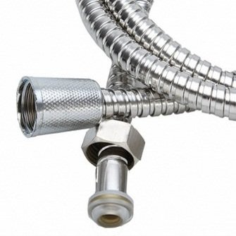 1.3m Flexible Stainless Steel Chrome Shower Head Bathroom Water Hose