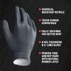 Venom Steel Industrial Nitrile Gloves, Chemical Resistant Disposable Black Gloves, Latex-Free, Powder-Free, Textured Grip, Heavy Duty Two-Layer Protection, 6 mil, One Size Fits Most, 50 Count view 4