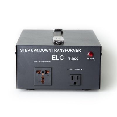 ELC T Series 3000 Watt Voltage Converter Transformer - Step Up/Down - 110v to 220v / 220v to 110v Power Converter - Circuit Breaker Protection, CE Certified [3-Years Warranty]