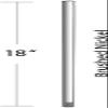 Fanimation 18 In Ceiling Fan Downrod, Brushed Nickel, 18 In Long view 3