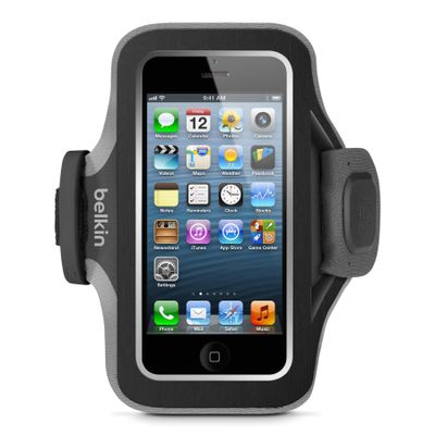Belkin Slim-Fit Plus Armband for iPhone 5 / 5S / 5c / SE (Black/Gravel)