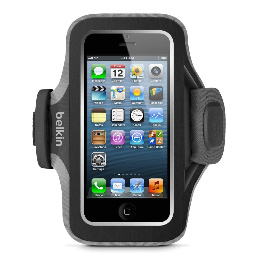 Belkin Slim-Fit Plus Armband for iPhone 5 / 5S / 5c / SE (Black/Gravel)
