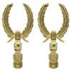 Royal Designs, Inc. Laurel Wreath Lamp Finial for Lamp Shade, 2.5 Inch, Polished Brass - Set of 2 view 1