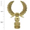 Royal Designs, Inc. Laurel Wreath Lamp Finial for Lamp Shade, 2.5 Inch, Polished Brass - Set of 2 view 2
