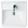 Duravit Starck 3 21 5/8" Rectangular Wall Mounted Sink in White with Single Faucet Hole and with Overflow view 1
