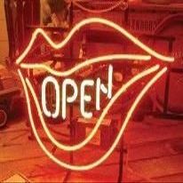 Open Lips Mouth Real Glass Neon Light Sign Display Beer Bar Pub Club 17"x14"