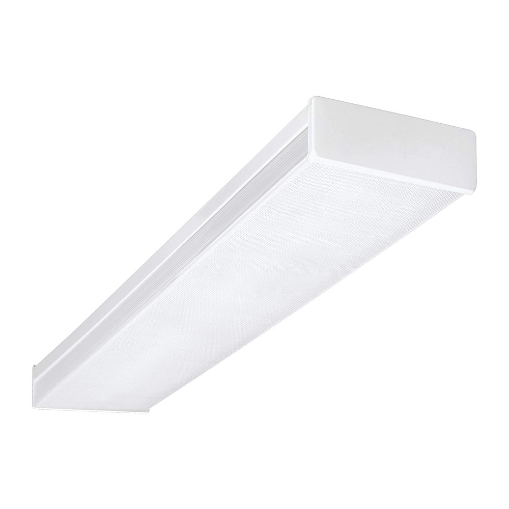 NICOR Lighting 4 Ft. Dimmable LED Wraparound with Prismatic Acrylic Lens in 4000K (ACW-20-4S-UNV-40K)