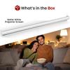 Pyle Manual Pull-Down Projector Screen - Universal 72-inch Roll-Down Retractable Manual Projection Screen w/ Auto-Locking, Adjustable Screen Height, Black Masking Border - 42.5" x 56.6" PRJSM7206 view 2
