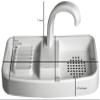 Sink Twice for Toilet Tanks Measuring 15.25" - 16.8" (Measured with lid Off) view 3