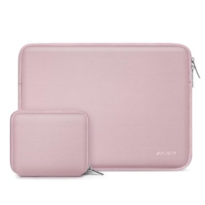 MOSISO Laptop Case 16 inch, 15-15.6 inch Laptop Sleeve Bag Compatible with MacBook Pro 16 inch, HP, Acer, Dell, Lenovo, ASUS Notebook, Neoprene Computer Sleeve Bag with Small Case, Baby Pink