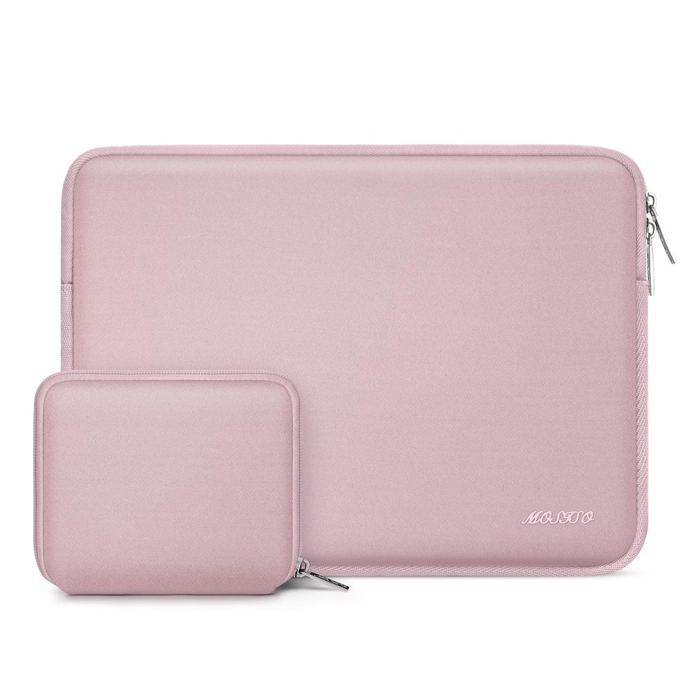 MOSISO Laptop Case 16 inch, 15-15.6 inch Laptop Sleeve Bag Compatible with MacBook Pro 16 inch, HP, Acer, Dell, Lenovo, ASUS Notebook, Neoprene Computer Sleeve Bag with Small Case, Baby Pink