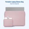 MOSISO Laptop Case 16 inch, 15-15.6 inch Laptop Sleeve Bag Compatible with MacBook Pro 16 inch, HP, Acer, Dell, Lenovo, ASUS Notebook, Neoprene Computer Sleeve Bag with Small Case, Baby Pink view 3