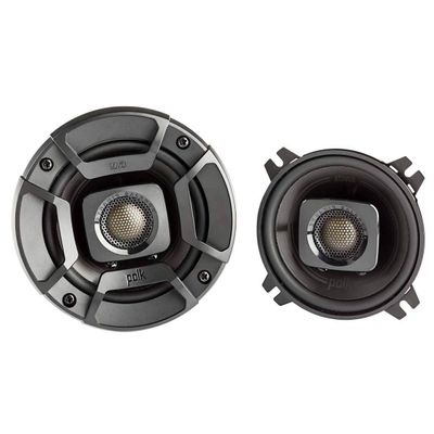 Polk Audio DB402 DB+ Series 4 Inch Speakers Car Audio with Marine Certification, Car Coaxial Speakers, Black