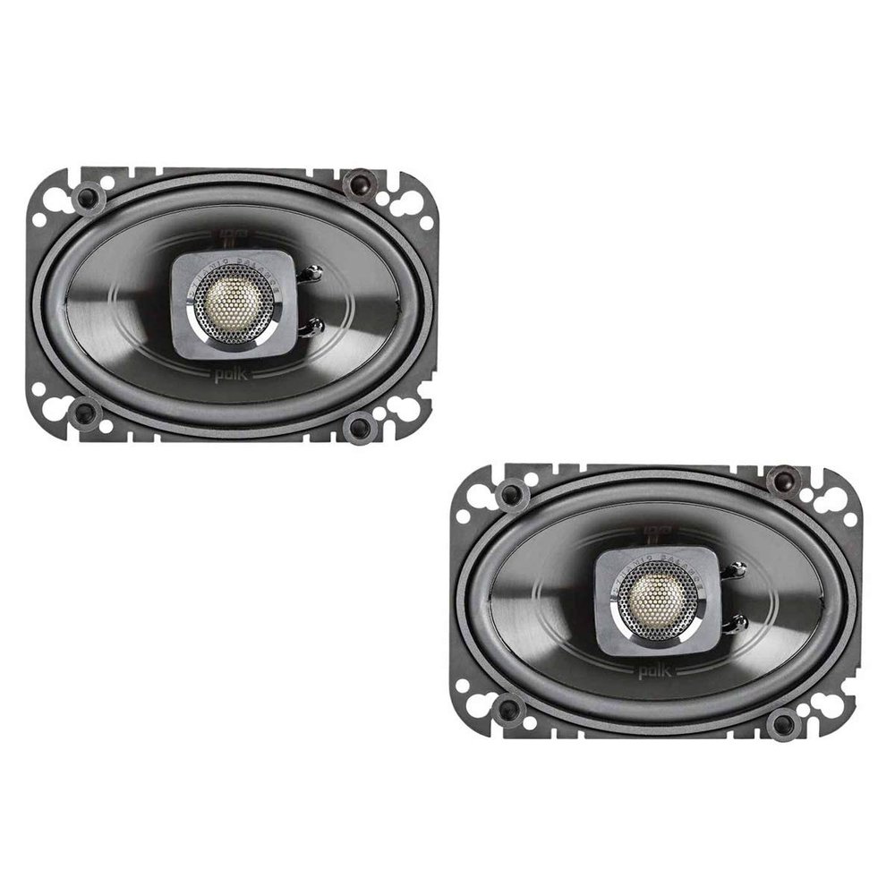 Polk Audio DB462 DB+ Series 4" x 6" Coaxial Speaker for Car & Marine, 2-Way Boat & Car Audio Speakers, 50-22kHz Frequency Response, Polypropylene Woofer Cone & 3/4" Silk Dome Tweeter, Easy Install