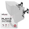 Sound Bass Wall Mount for Sonos Play:3 Only, Black, Tilt & Swivel, Pair view 1