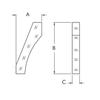 Fypon 3-3/8"W x 24"H x 12"P Architectural Knee Brace,Wood-Grained Cove/Arch view 2