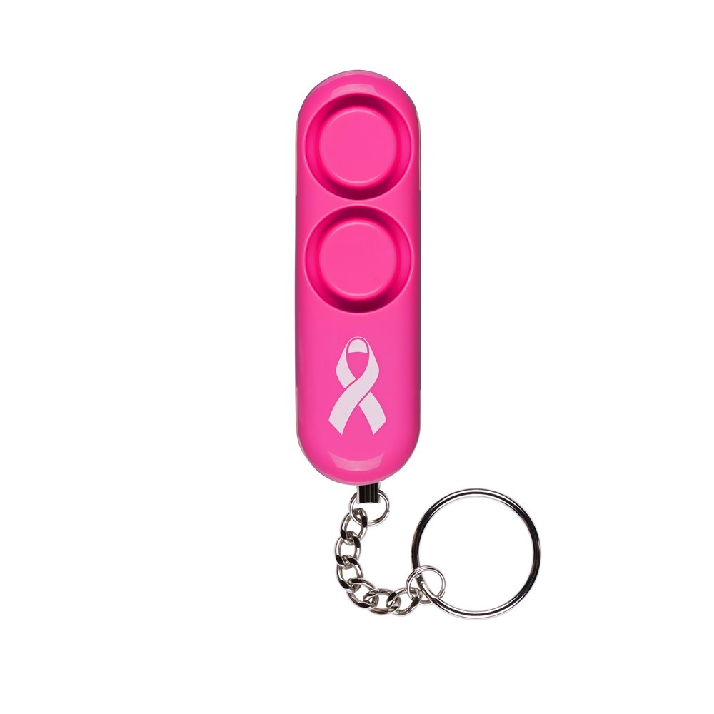 SABRE Personal Alarm With Key Ring, 120dB Alarm, Audible Up To 1,280 Feet (390 Meters), Simple Operation, Reusable, Pink