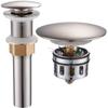 REGALMIX Bathroom Sink Drain, Vessel Sink Pop Up Drain,Built-in Anti-Clogging Strainer, Sink Drain Assembly Without Overflow Brushed Nickel,(1-1/2" to 1-3/4") RWF082B view 1