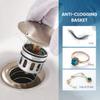 REGALMIX Bathroom Sink Drain, Vessel Sink Pop Up Drain,Built-in Anti-Clogging Strainer, Sink Drain Assembly Without Overflow Brushed Nickel,(1-1/2" to 1-3/4") RWF082B view 4