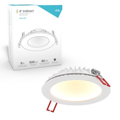 DALS Lighting IND4-DW-WH Recessed Panel Light, White