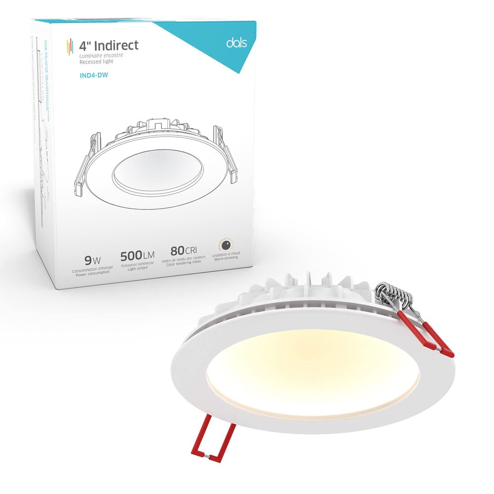 DALS Lighting IND4-DW-WH Recessed Panel Light, White
