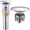 Vessel Sink Drain,Bathroom Pop-up Drain with Detachable Basket Stopper, Anti-Explosion and Anti-Clogging Drain Strainer, Sink Drain Assembly with Overflow Polished Chrome, REGALMIX RWF083H view 1